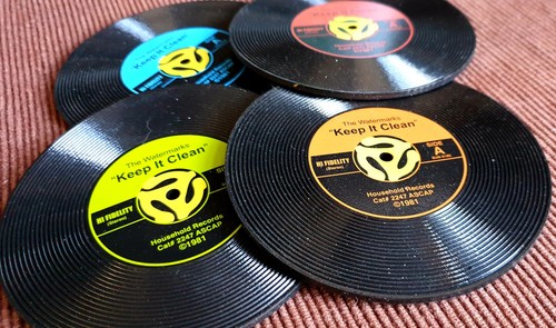 Rubberised record vinyl - 4x,