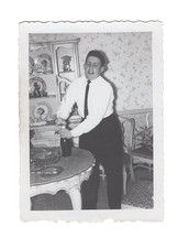 1950s Man Eyes Closed Opening