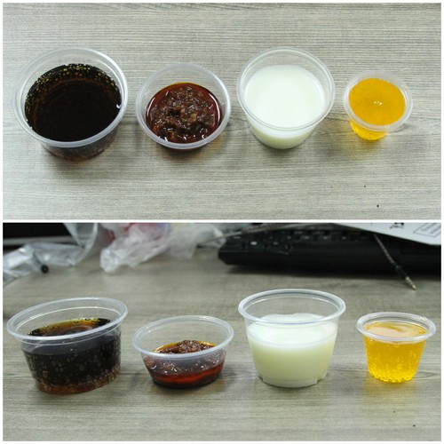 Clear plastic portion - clear,