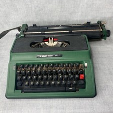 Vintage Silver Reed 500 Portable Green Typewriter