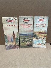 3 Vintage Esso Road Maps