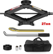 For NISSAN MICRA - Heavy Duty 2Ton Scissor Car Lift Jack Kit +Wheel Brace Tool