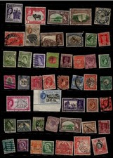 Job Lot of 45 British Empire & Commonwealth Stamps 1890-1970 VFU Mixed Bundle