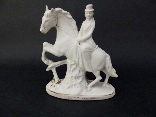 Antique parian ware horse and - parian,