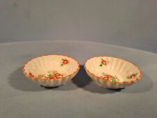 SHELLEY  A PAIR OF UNUSUAL FLUTED PIN DISHES