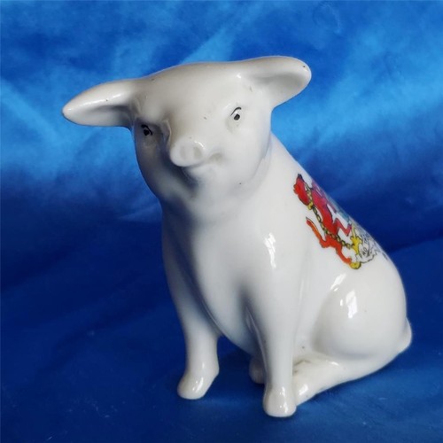 Crested ware china pig belfast - crested,