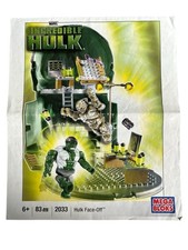 2008 THE INCREDIBLE HULK RARE MEGA BLOKS 2033 HULK FACE-OFF INSTRUCTIONS BOOKLET