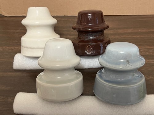 Antique porcelain insulators - porcelain,