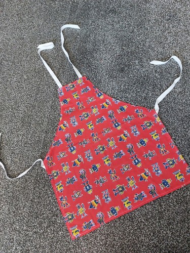 Childrens apron handmade robot - childrens,