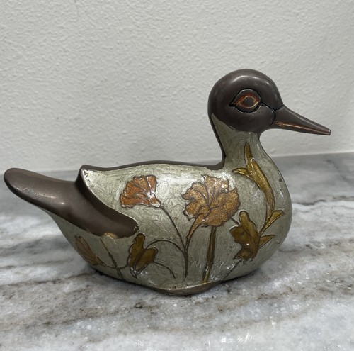 Vintage solid brass duck - solid,
