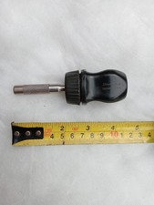 Snap On USA 4.5 Inch Stubby Ratchet Screwdriver Black Handle.