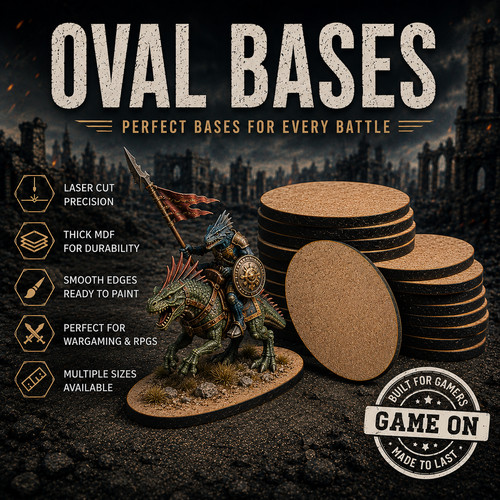 Oval bases multiple size - oval,