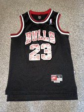 Mens Nike NBA Chicago Bulls Jordan Jersey, Size Large, Black, Retro Vintage (76)