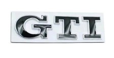 Gti badge emblem black - emblem, silver