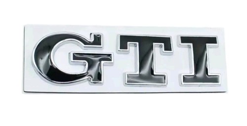 Gti badge emblem black silver - emblem,