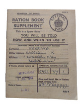 1941 Ration Book Supplement