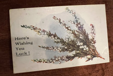 Antique flowers postcard Lucky