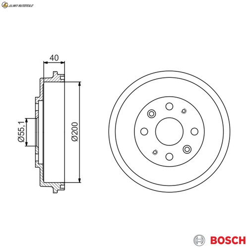 Brake drum 986 477 191 - 2x,