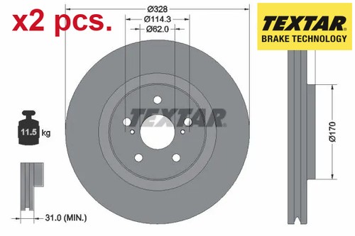 Pcs front brake - x2,