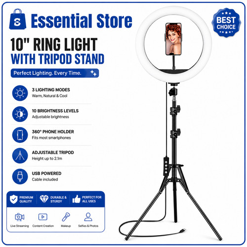 Ring light with tall tripod - ring,