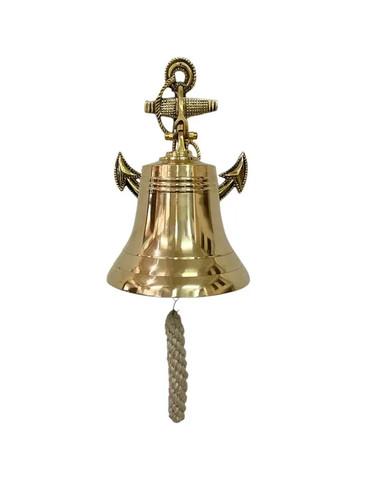 Brass anchor ship bell - ship, wall