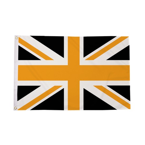 Union jack flag black gold - flag,, black/gold,