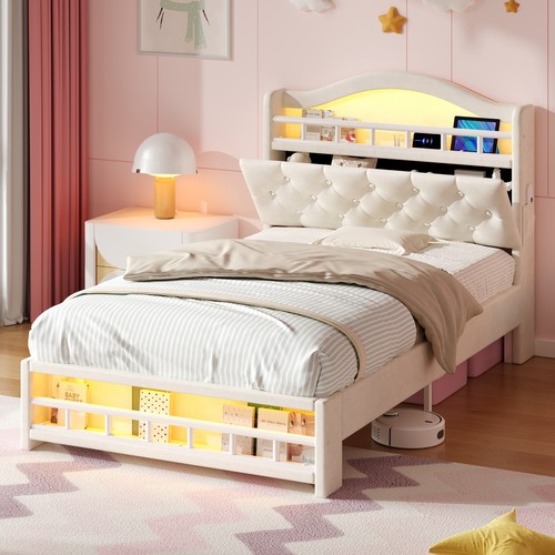 Wooden single bed - bed, frame