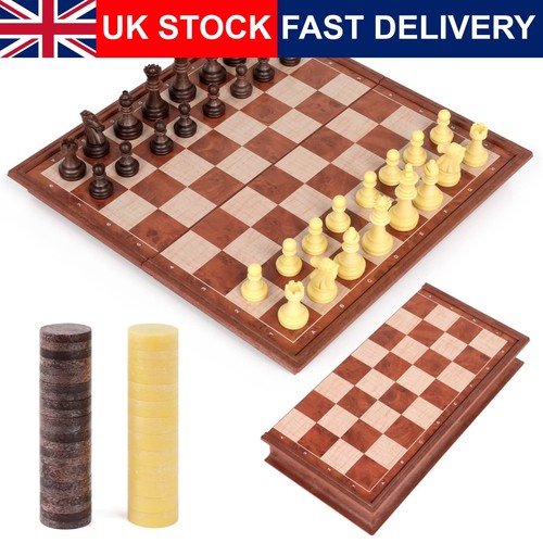 Magnetic chess checkers set - magnetic,