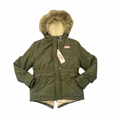 Levi green hooded parka - hooded,