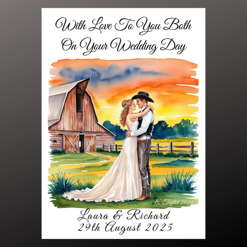Personalised wedding card eco - personalised,
