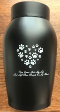 Youdear Memorial Pet Cremation Urn,Black,Stainless Steel,in box, Mint condition