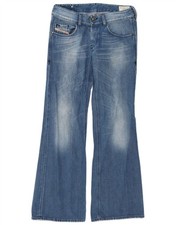 DIESEL Womens Vixy Acid Wash Low Waist Flared Jeans W34 L32 Blue Cotton CE05