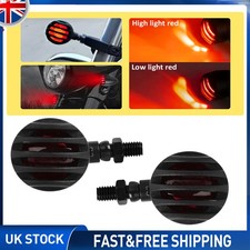 2x Pure Red Motorcycle Indicators Bullet Motorbike Turn Signal Lights Universal