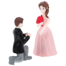 5 Sets Wedding Cake Decorations Bride and Groom Figures Couple Figurines Topper