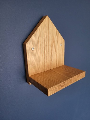 Oak house shape shelf - house,