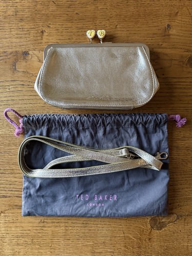 Ted baker gold - clutch, with