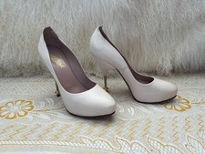 Rare Vivienne Westwood Nude Leather Orb High Heel Shoes Size UK 5 / EU 38