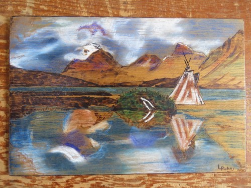 Vtg original wood - wood, burning