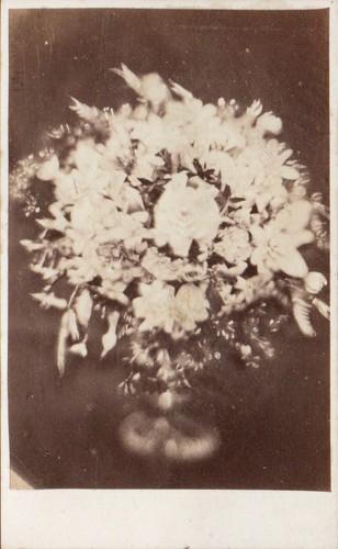 Unusual cdv vase flowers - vase, of