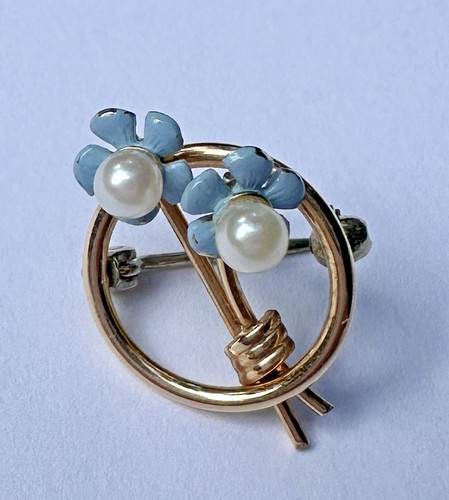 Vtg krementz blue enamel - vtg,