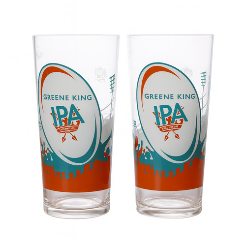 Greene king beer glass - king,