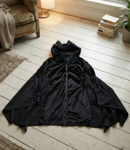 Bat girl velvet hooded fancy - hooded,