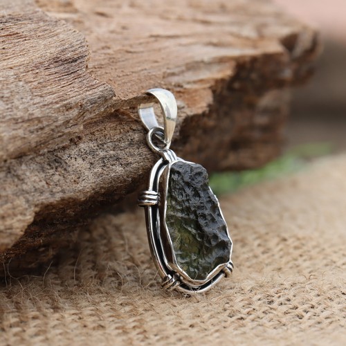 Authentic moldavite pendant - authentic,