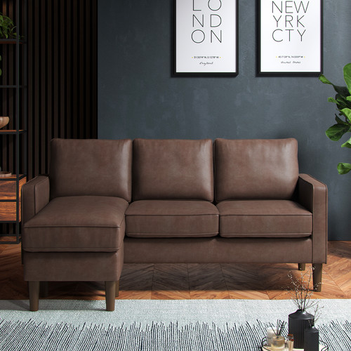 Bexhill brown faux leather - faux,