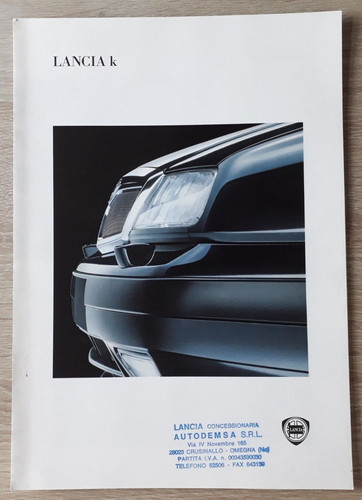 Lancia kappa saloon brochure - kappa,