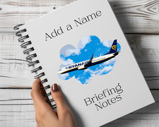 Ryanair B737 Boeing 737 Plane Notepad Pilot Cabin Crew Aviation Airline Gift