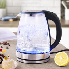 Updated 2L LED Illuminated Electric Glass Kettles Jug Cordless 1800W Rapid Boil