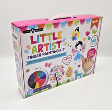 Little Artist Finger Painting Kit, Arts & Crafts with 60 Art Supplies Gift Set
