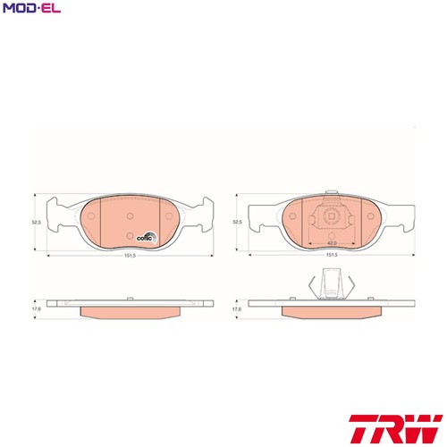 Brake pad set disc - pad,