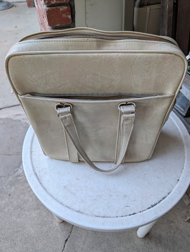 Vintage ivory vinyl - vintage, bag